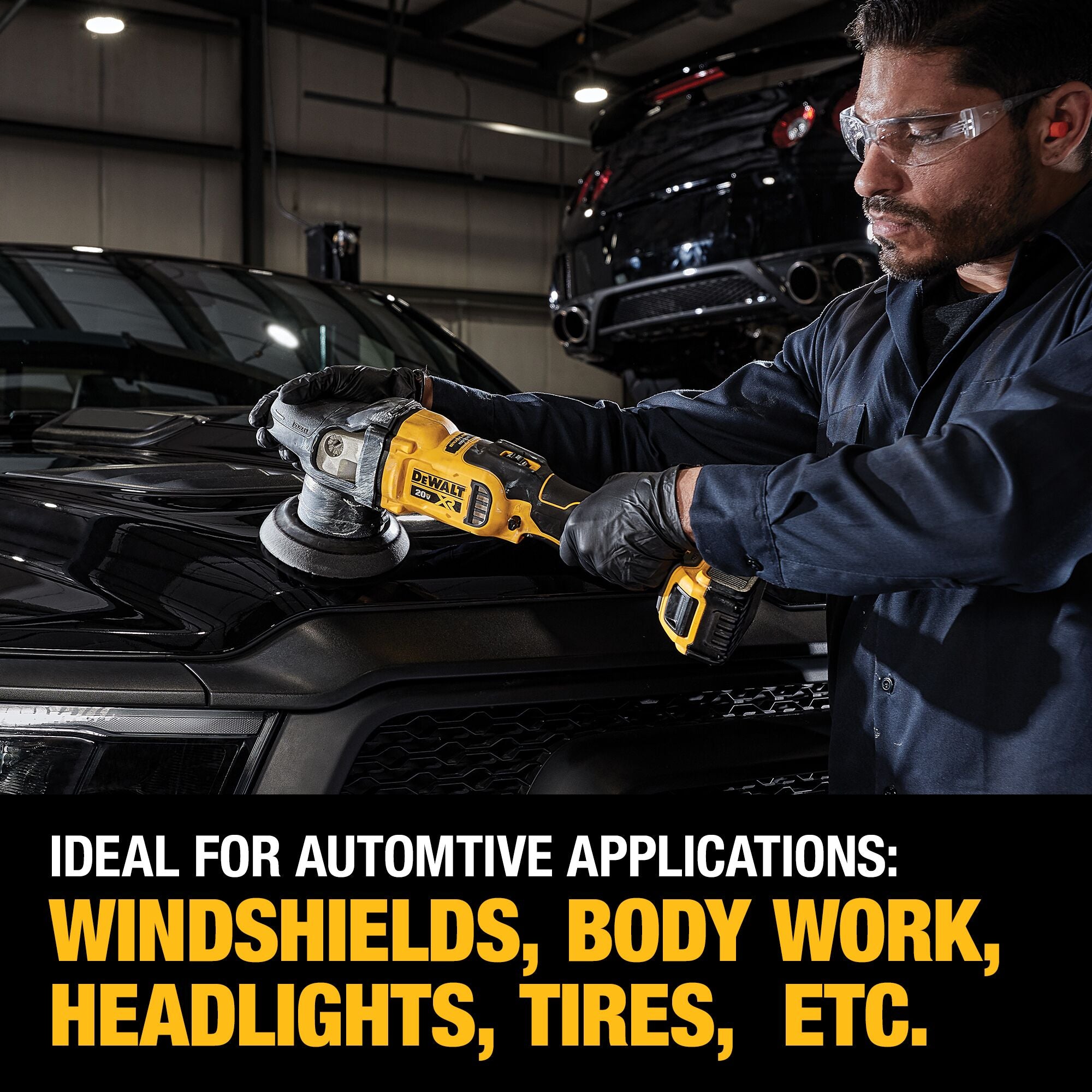 Dewalt 20V MAX XR 5" Kit de polisseuse à orbite aléatoire à vitesse variable avec 2 batteries et un sac