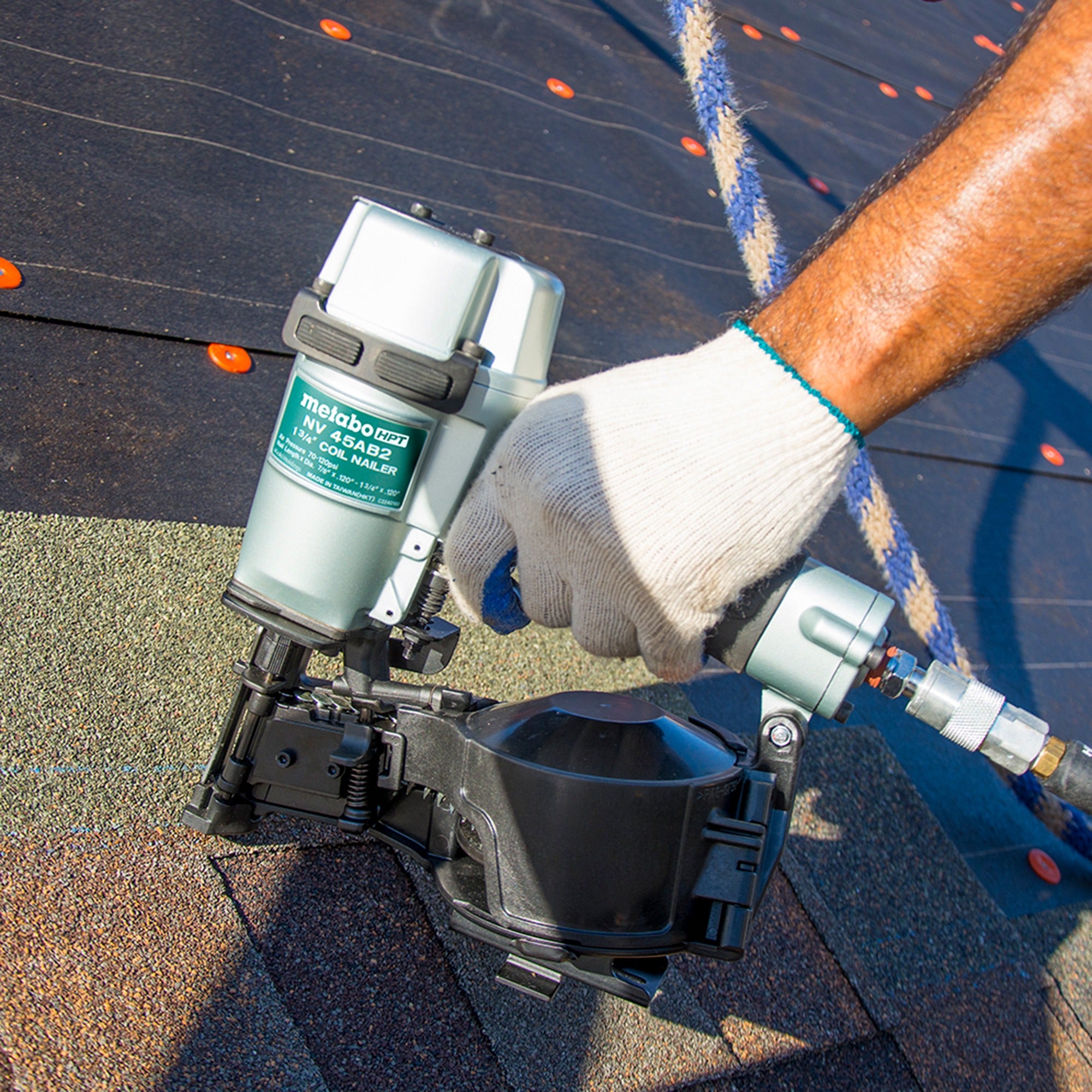 Metabo HPT 18V Cloueuse pneumatique pour toiture avec kit de frappe à trois marteaux