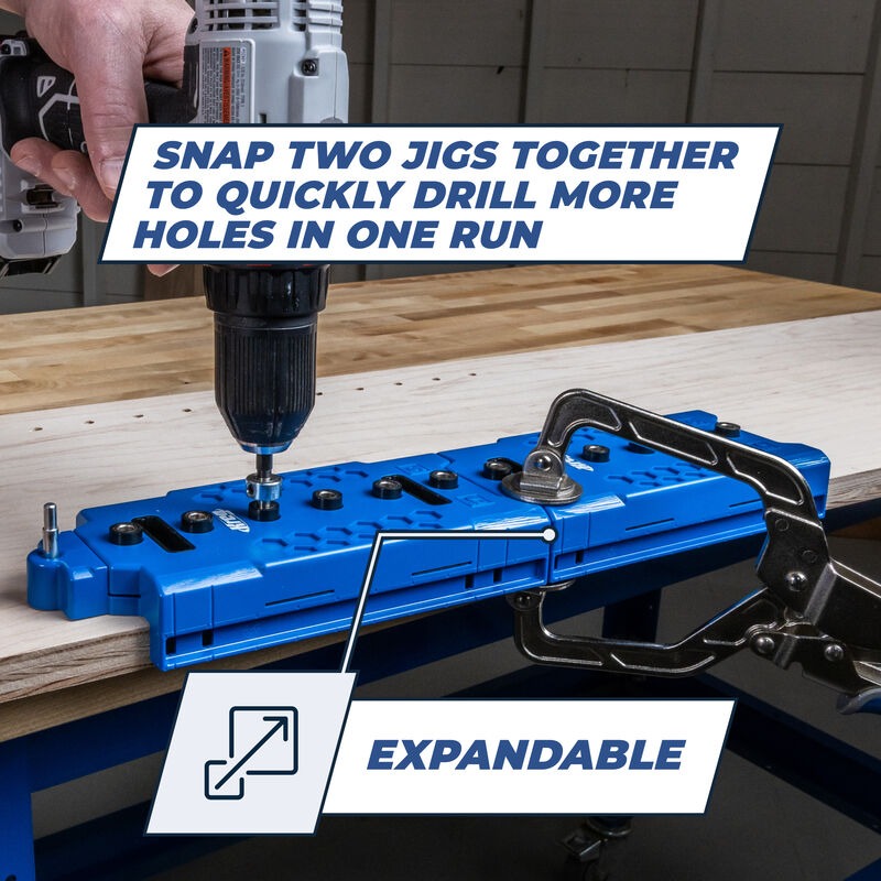 Kreg 1/4" Shelf Pin Jig Drill Guide for Straight Holes