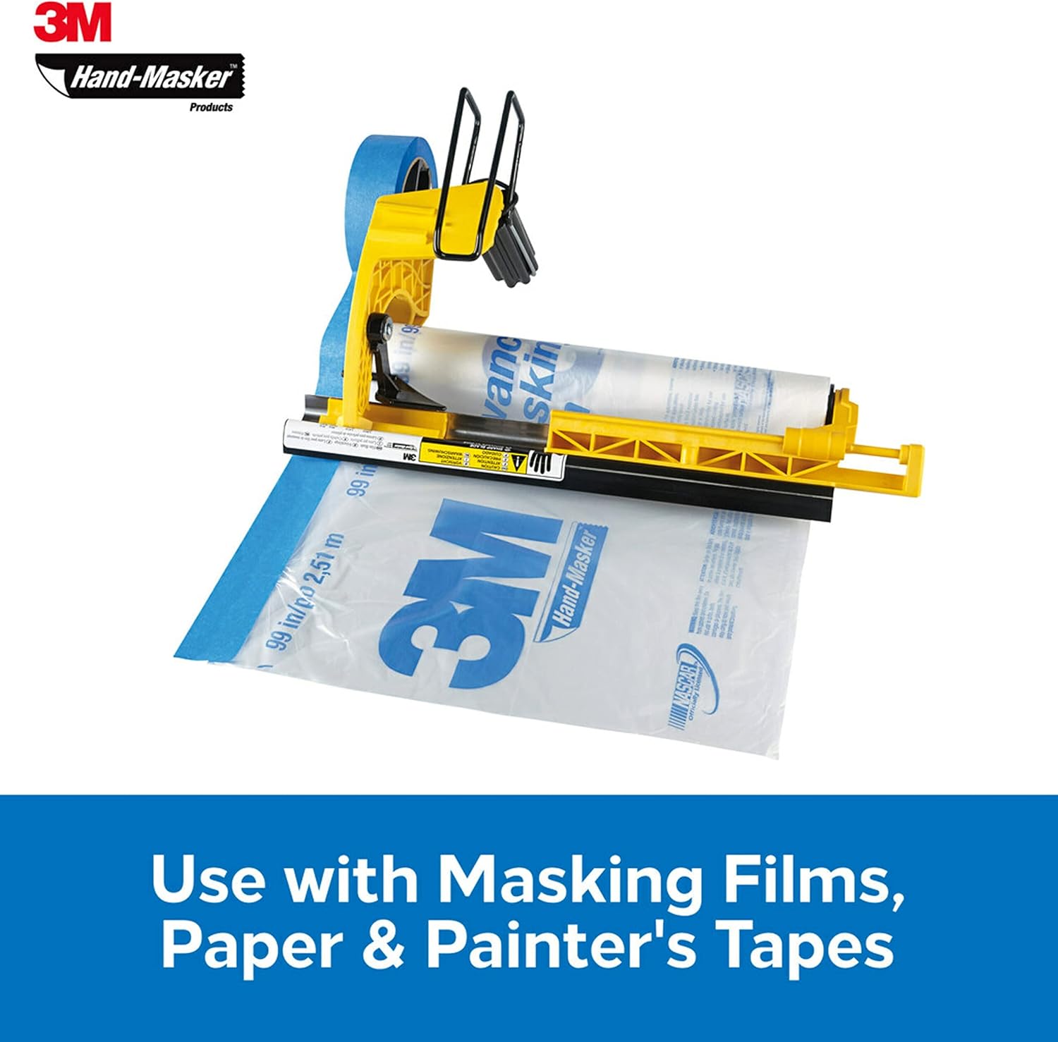 3M Hand Masker Pre-Loaded Film with Paper Dispenser & Masking Film Tape Kit (Kit de film de masquage)