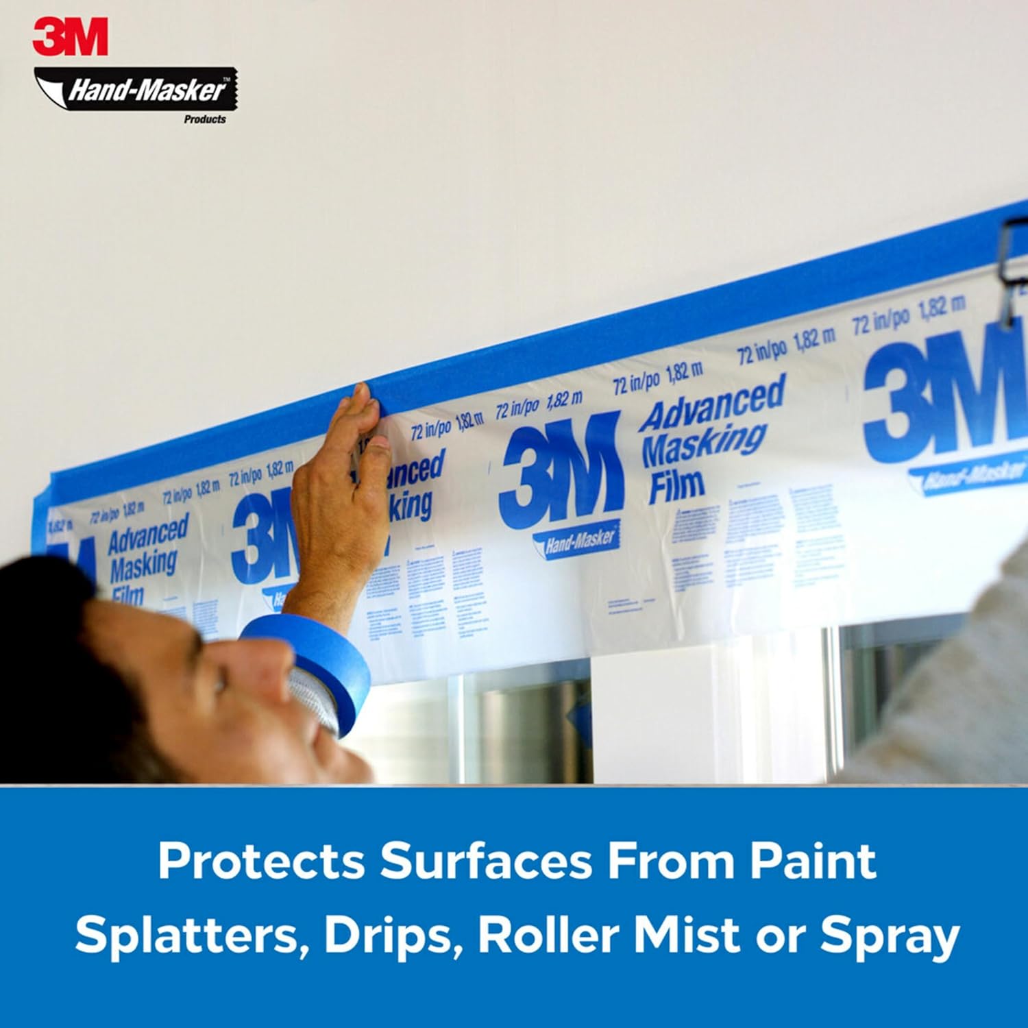 3M Hand Masker Pre-Loaded Film with Paper Dispenser & Masking Film Tape Kit (Kit de film de masquage)