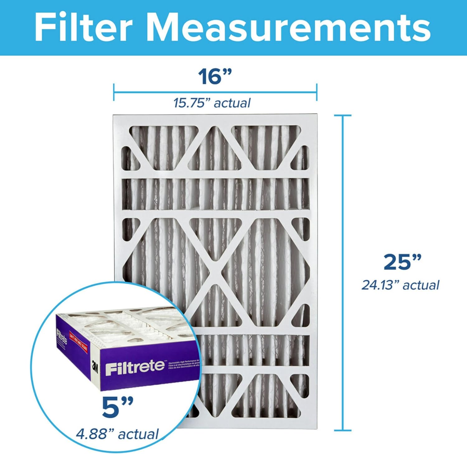 Filtre de four Filtrete 16 x 25 x 5 MPR 1550