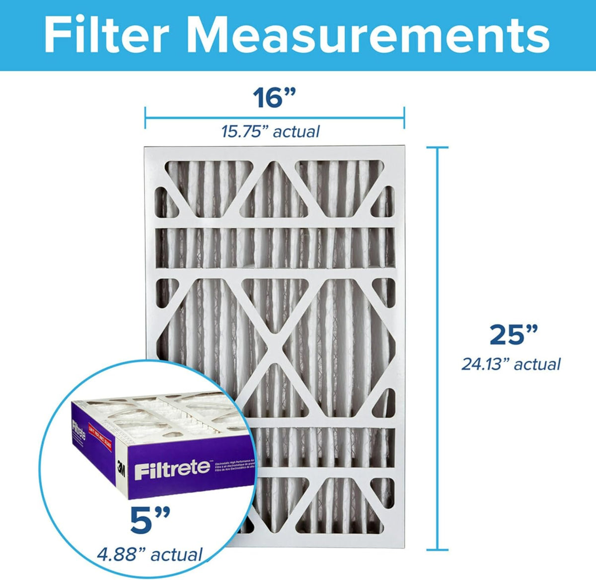 Filtre de four Filtrete 16 x 25 x 5 MPR 1550