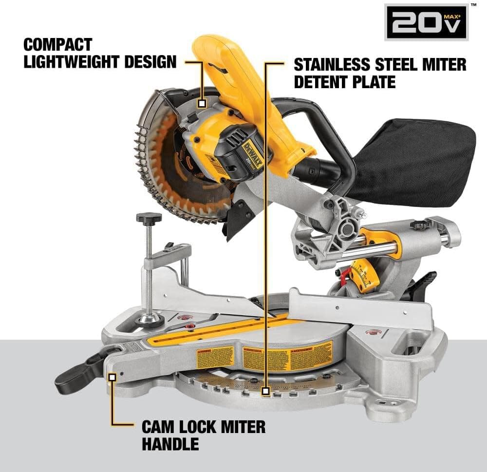 Dewalt 20V Max 7 1/4" Cordless Miter Saw - Tool Only