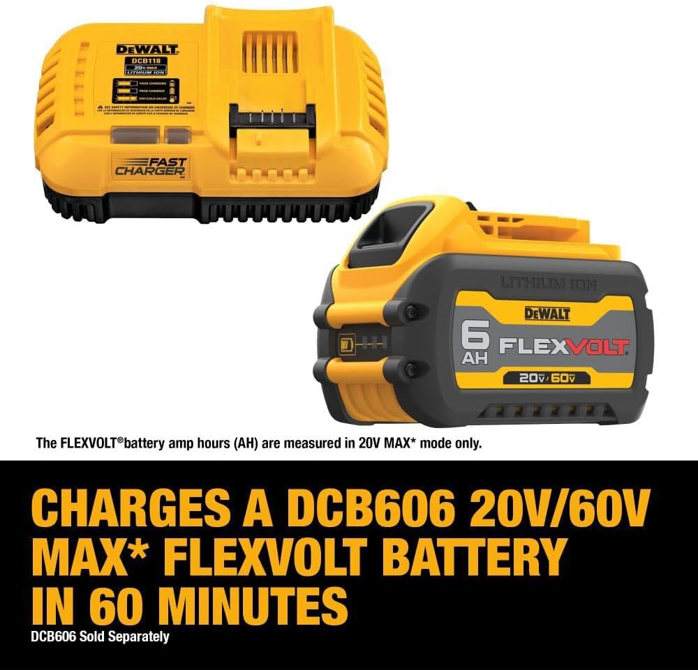 Chargeur de batterie rapide Dewalt 20V 60V Max Lithium-Ion refroidi par ventilateur