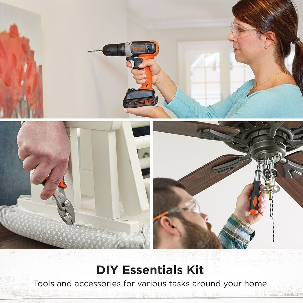 Black & Decker 20V Max Drill Driver Combo Kit - 83 PC