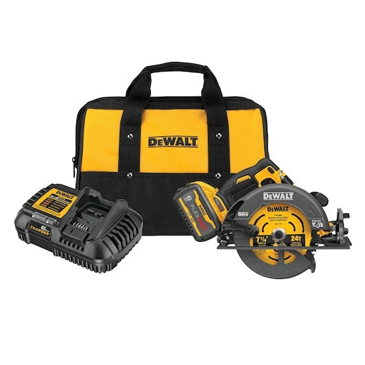 Dewalt 60V MAX Flexvolt 7-1/4" Circular Saw Kit W/ 1 Battery (6AH), charger and Bag