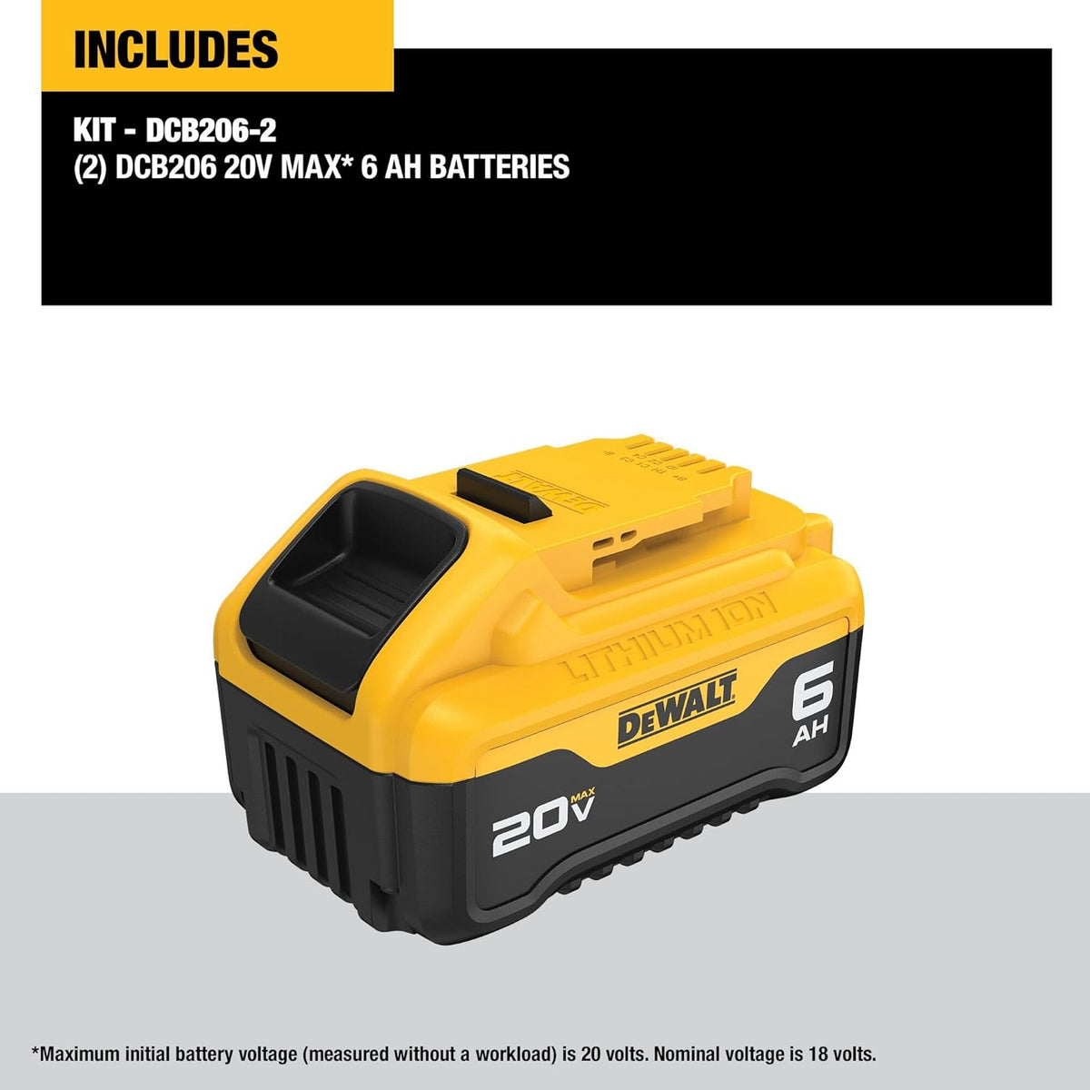 Batterie Dewalt 20V Max 6.0Ah Lithium Ion Premium
