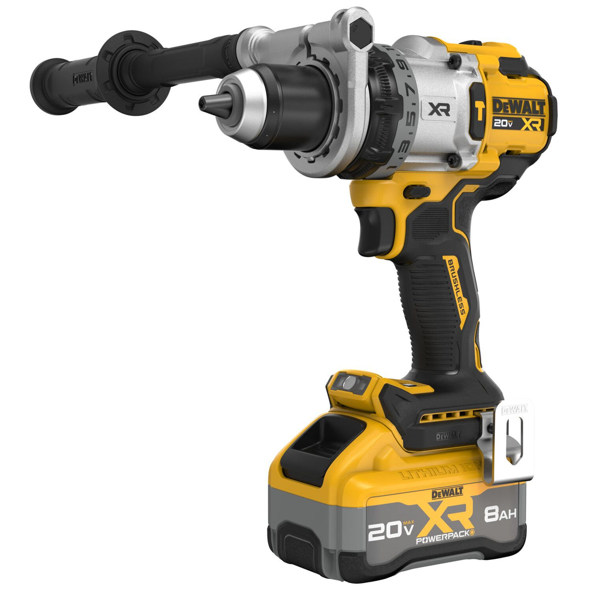 Dewalt 20V Max XR 1/2" Brushless Cordless 3 Speed Hammer Drill Kit with Powerpack
