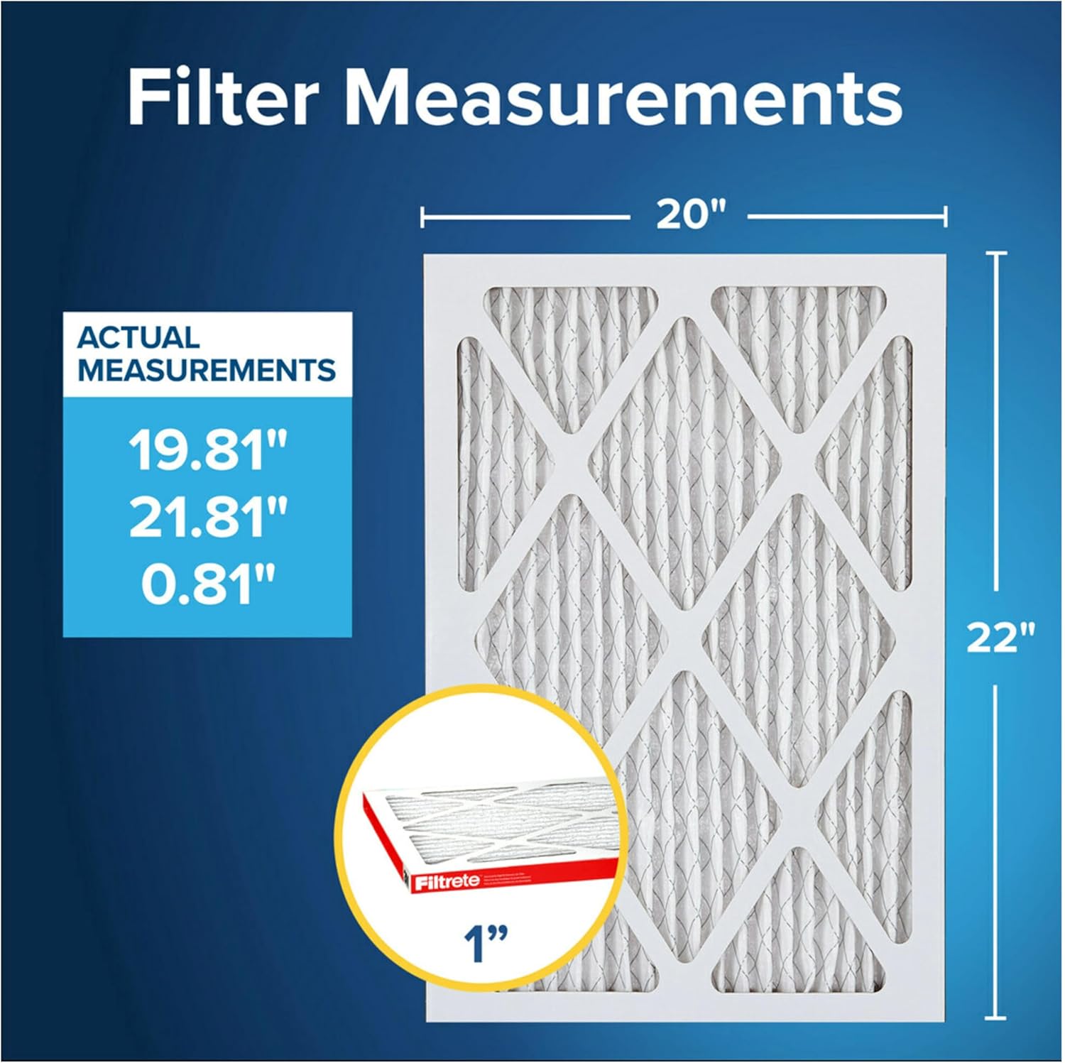Filtre de four Filtrete 12 x 24 x 1 MPR1000 - Pack de 6