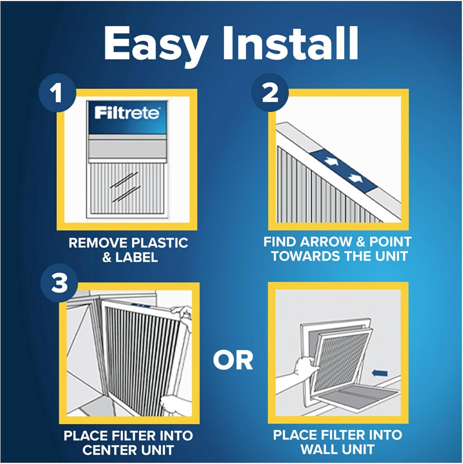 Filtre de four Filtrete 12 x 24 x 1 MPR1000 - Pack de 6