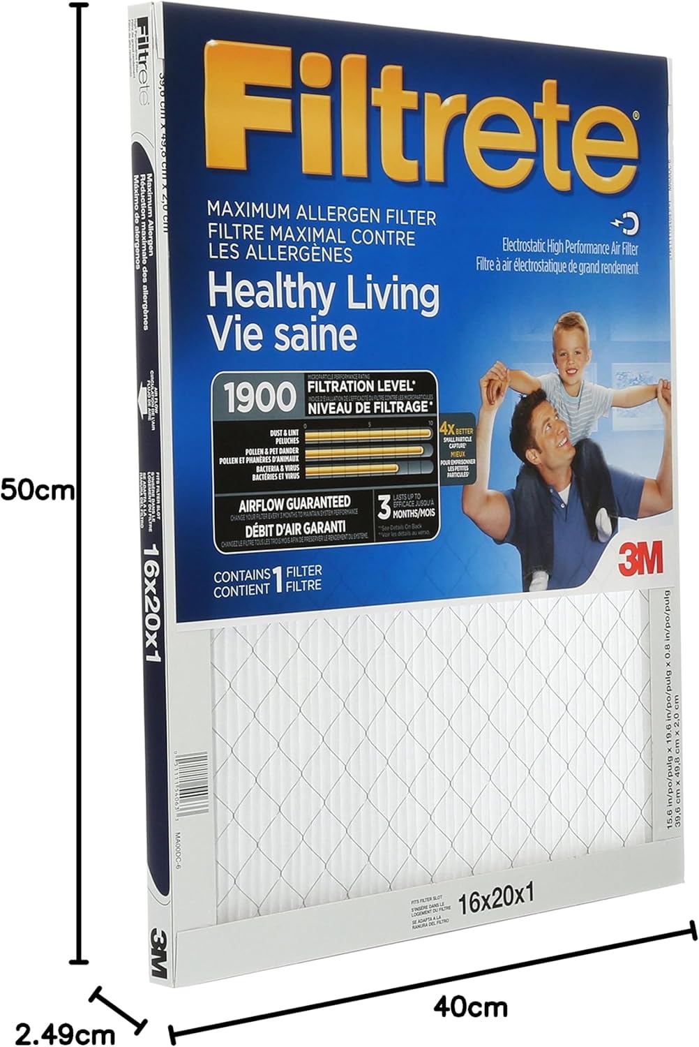 Filtre de four Filtrete 16 x 20 x 1 MPR1900 - Pack de 6