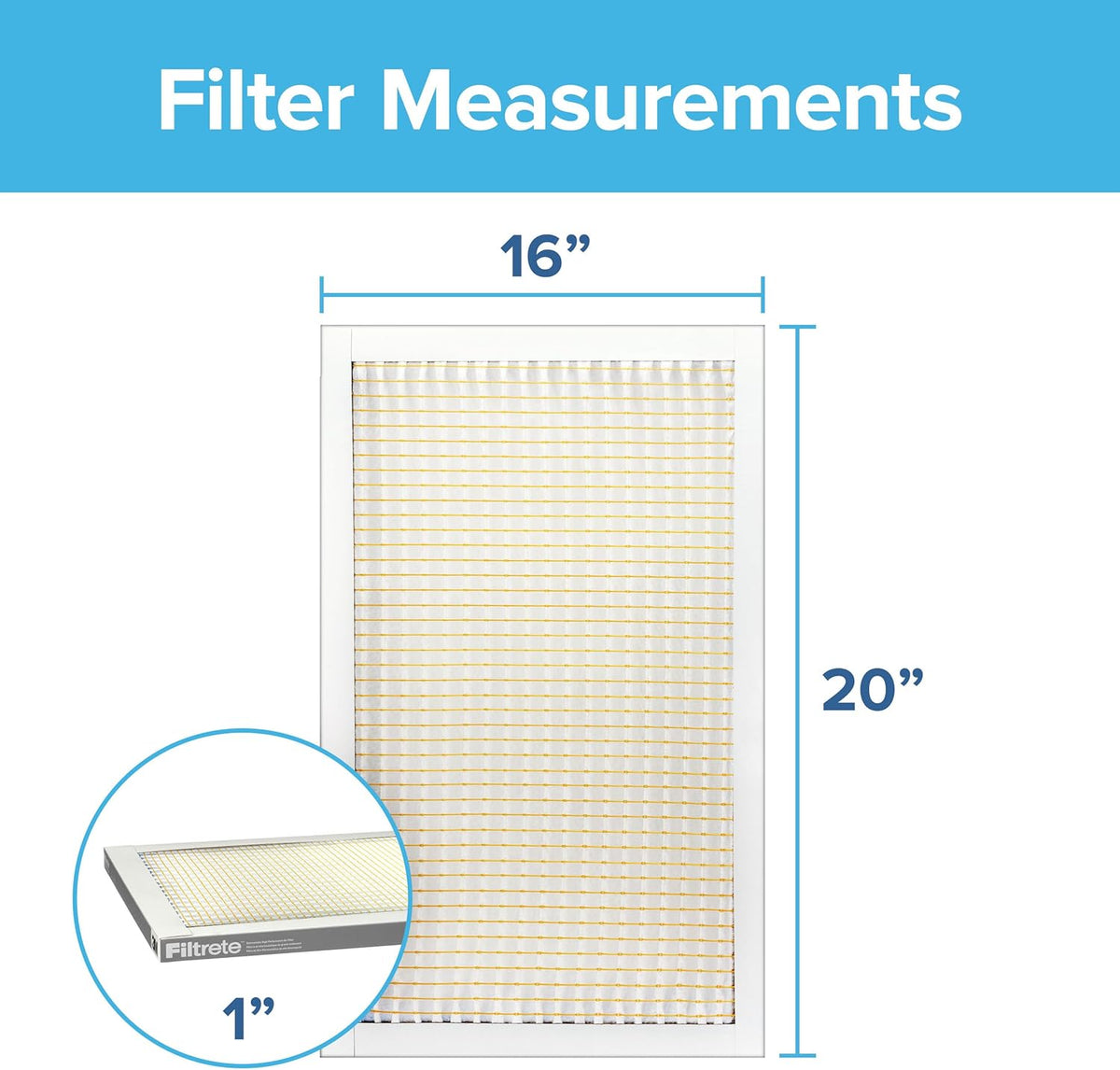 Filtre de four Filtrete 16 x 20 x 1 MPR300 - 2 packs