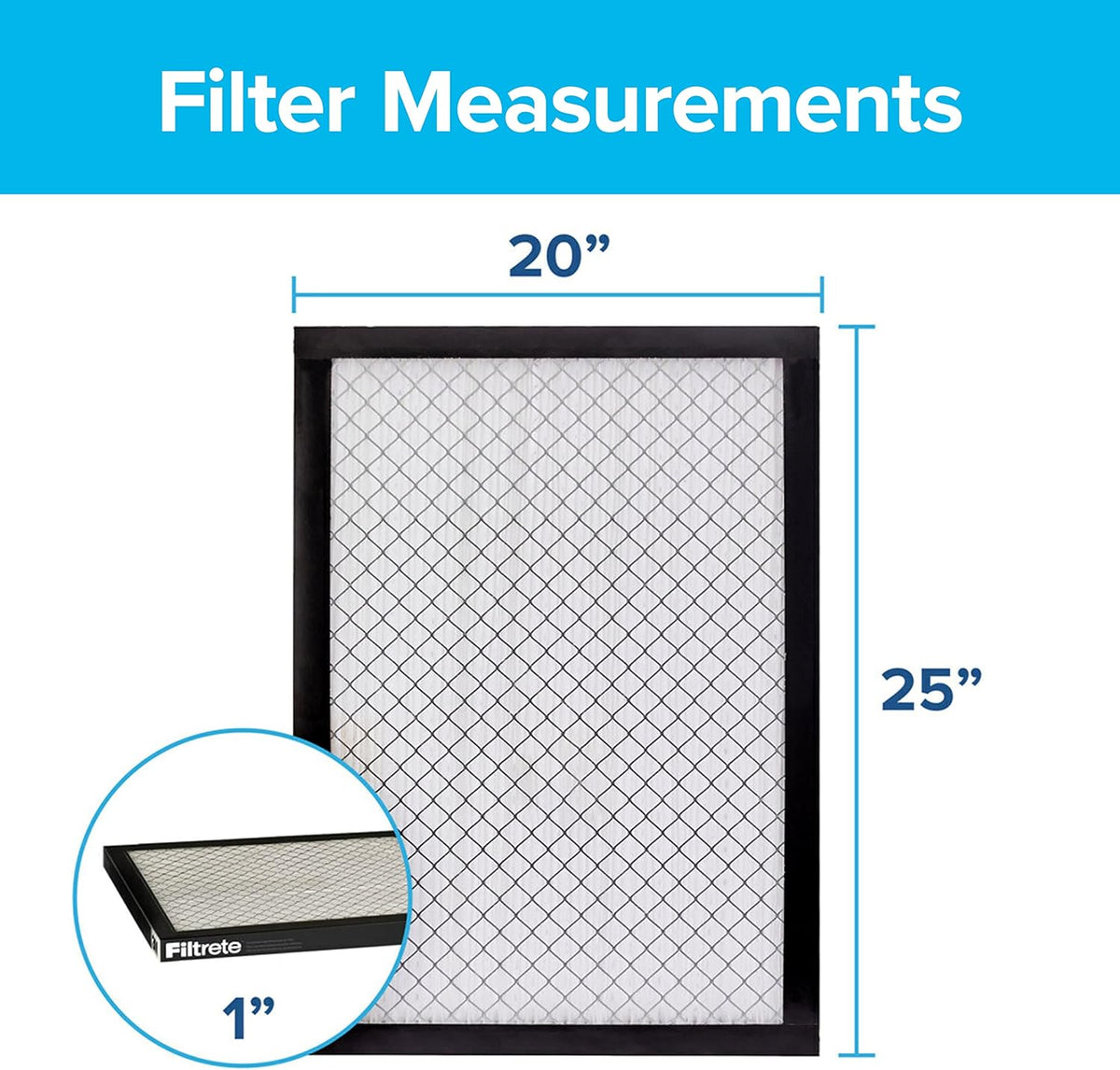 Filtrete 20 x 25 x 1 MPR2500 Furnace Filter - 6 Pack