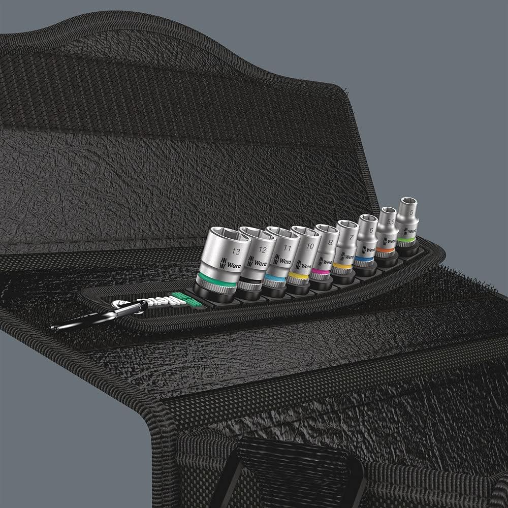 Wera Belt 4 Sock Set 1/4" Drive - 9 Pc