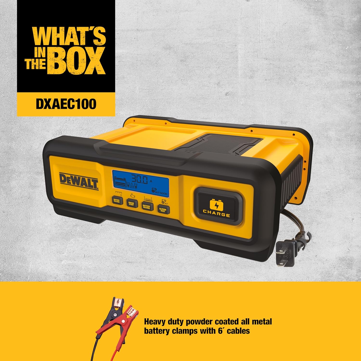 Dewalt Professional 30A Battery Charger with Engine Start