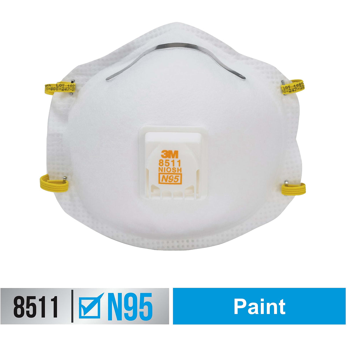 3M Pro Masques respiratoires ventilés pour ponçage - 8511P10-DC - 10 Masques N95