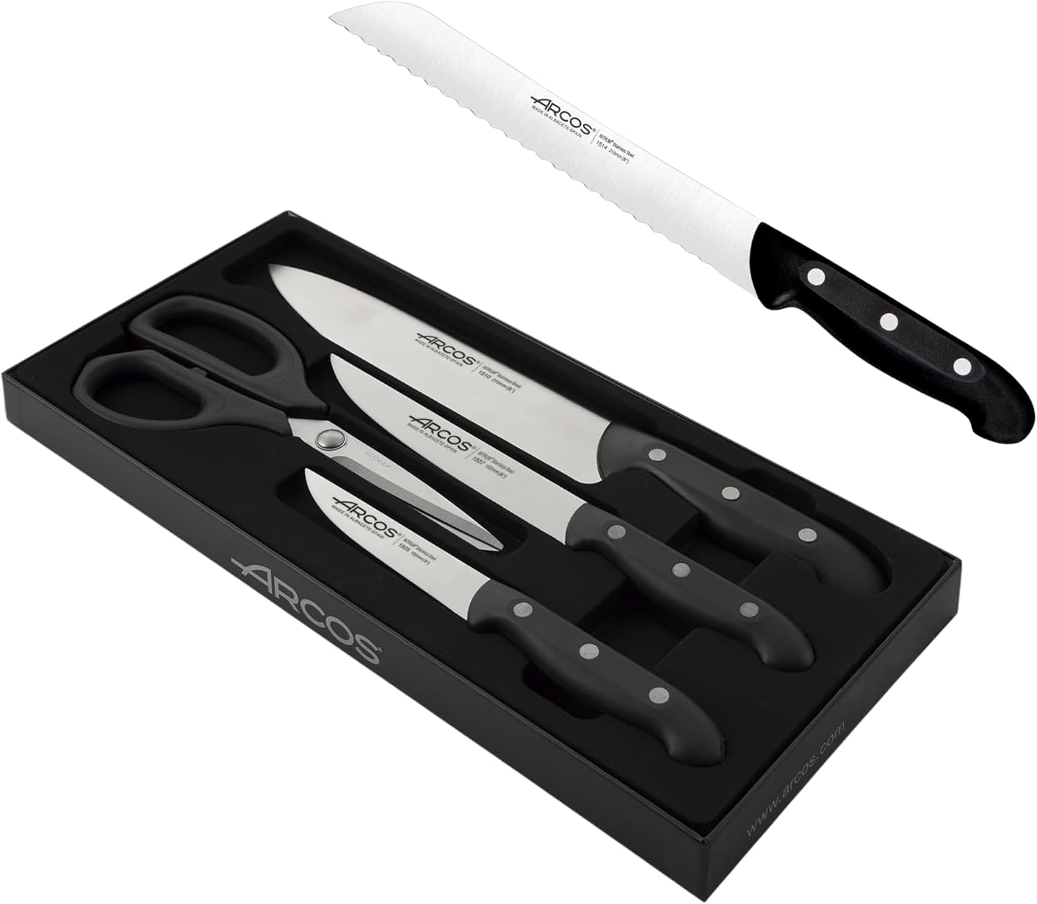 Arcos Maitre Kitchen Knife Starter Set - 4 Knives & 1 Shear