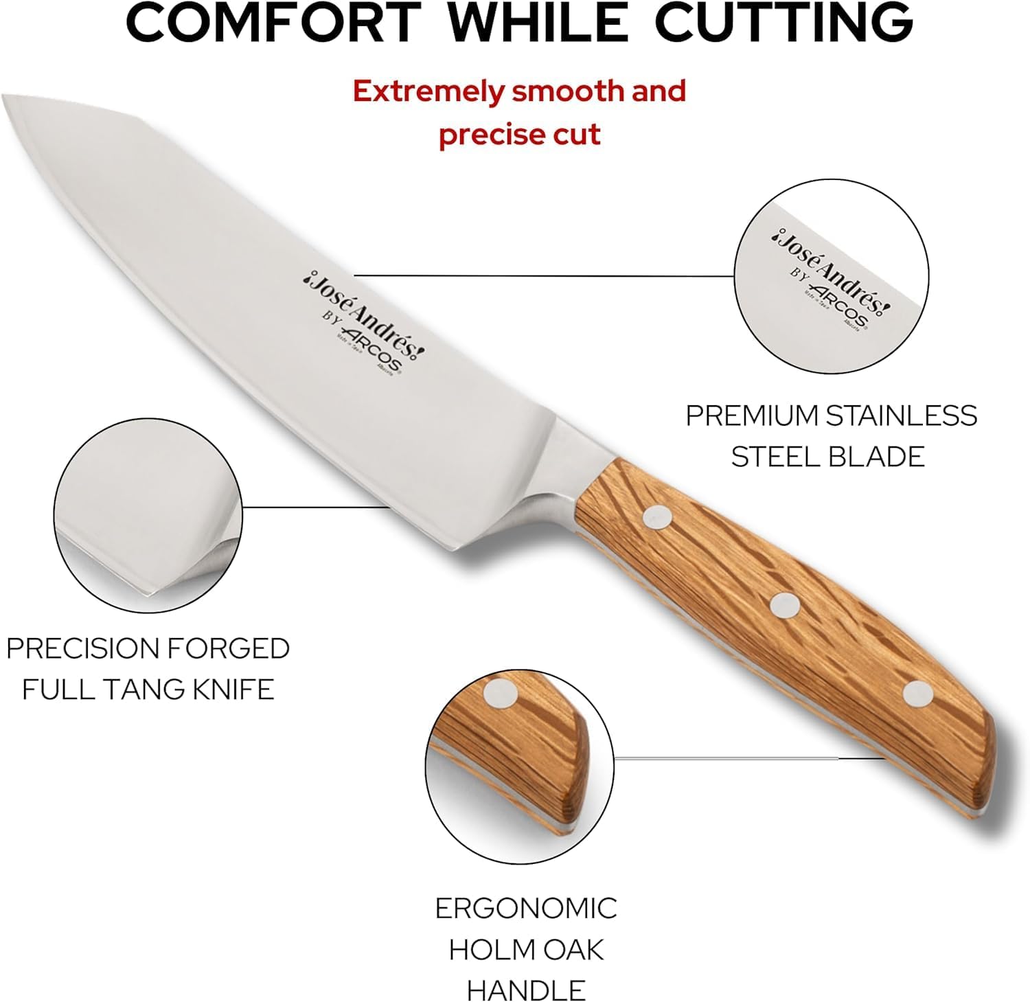 Arcos José Andrés Kitchen Knives Starter Kit - 3Pcs