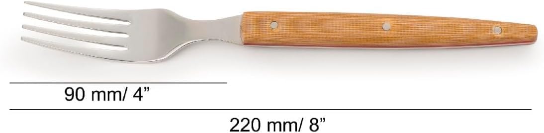 Arcos The Origin Steak Knives & Forks Set Beige Micarta Handles - 8 Pcs