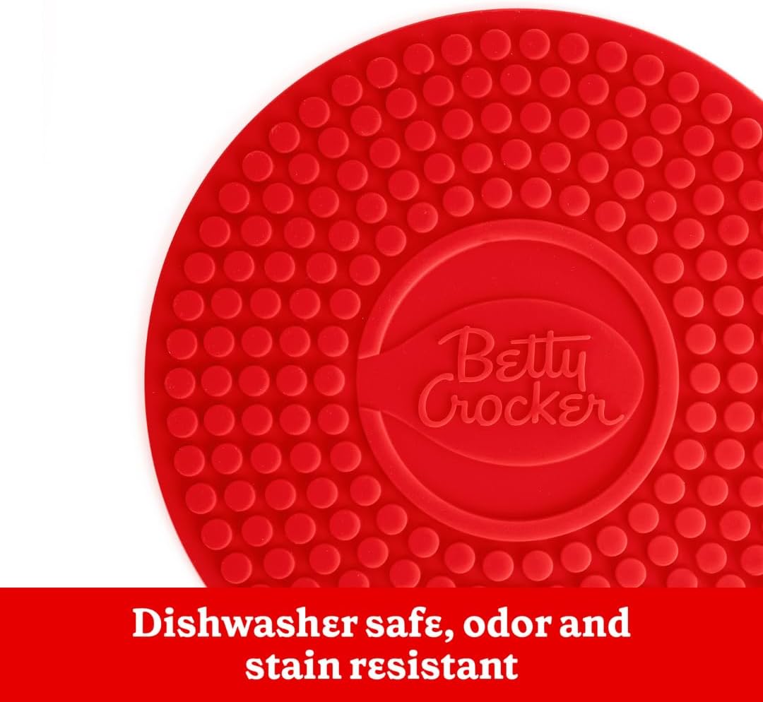 Betty Crocker Chef's Starter with Oven Mitt Rectangular Pan Silicone Trivet Brush Turner Cooling & Icing Rack - Bundle