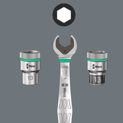 Wera Zyklop Speed Ratchet Set 8100 SA 6 Transmission 1/4" Metric Set of 28 Pieces