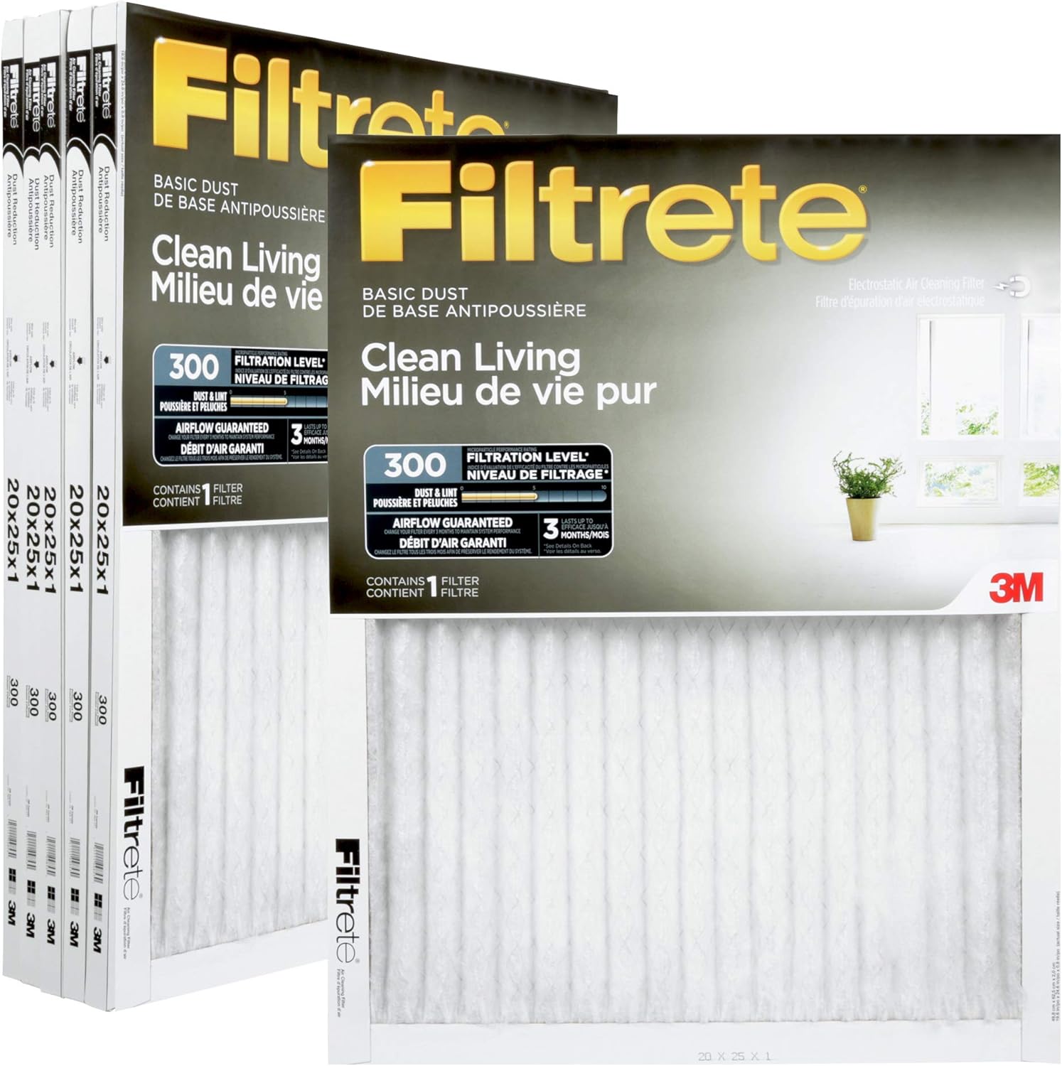 Filtrete 20 x 25 x 1 MPR300 Furnace Filter - 6 Pack