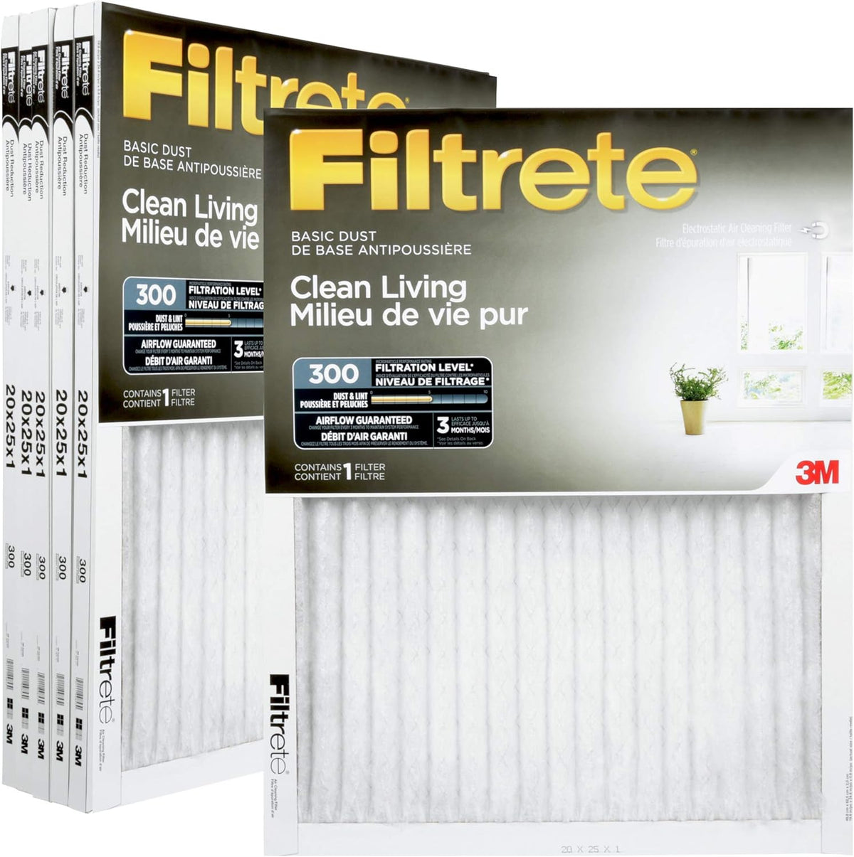 Filtrete 20 x 25 x 1 MPR300 Furnace Filter - 6 Pack