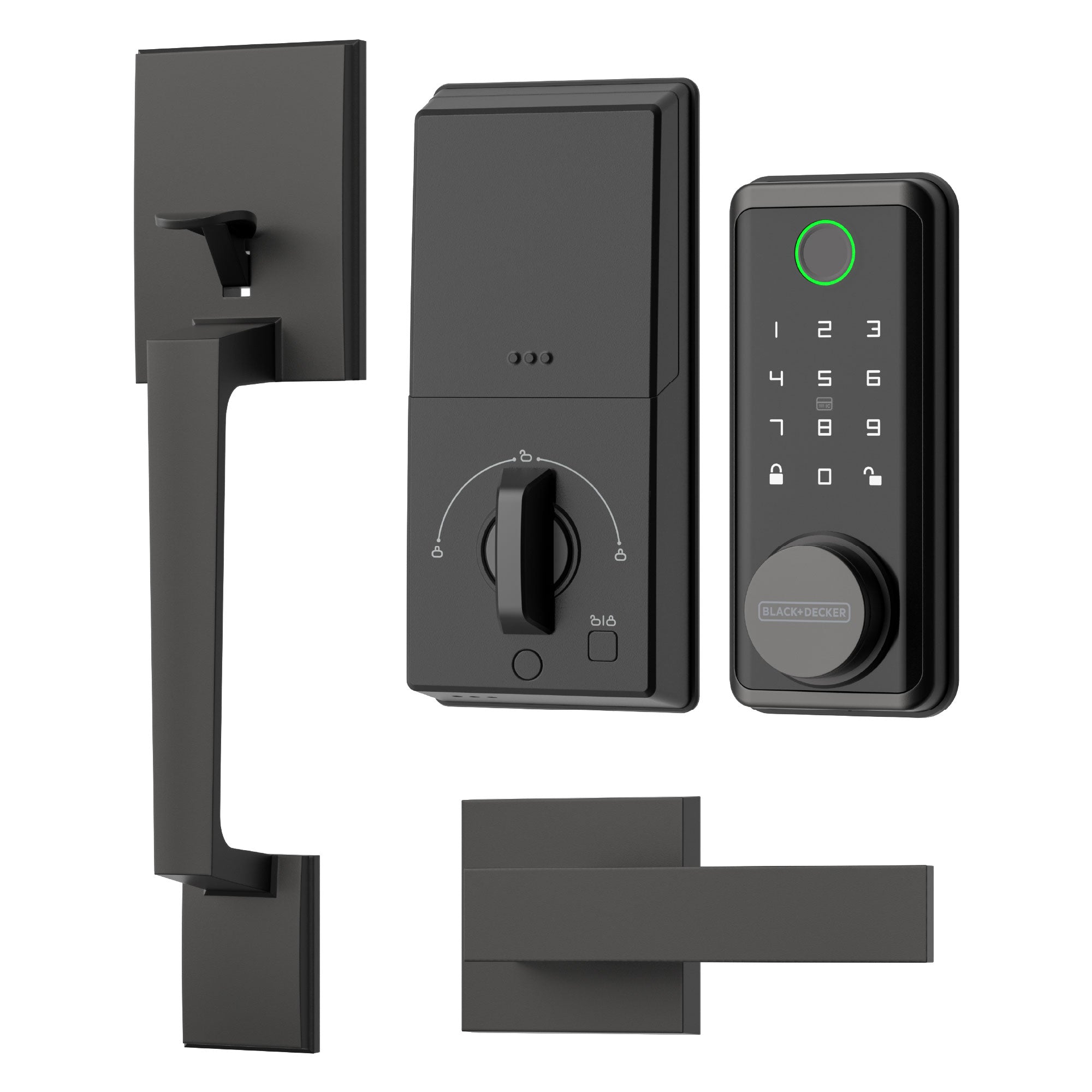 Black & Decker Smart Lock with Entrance Handle & Gateway - Black