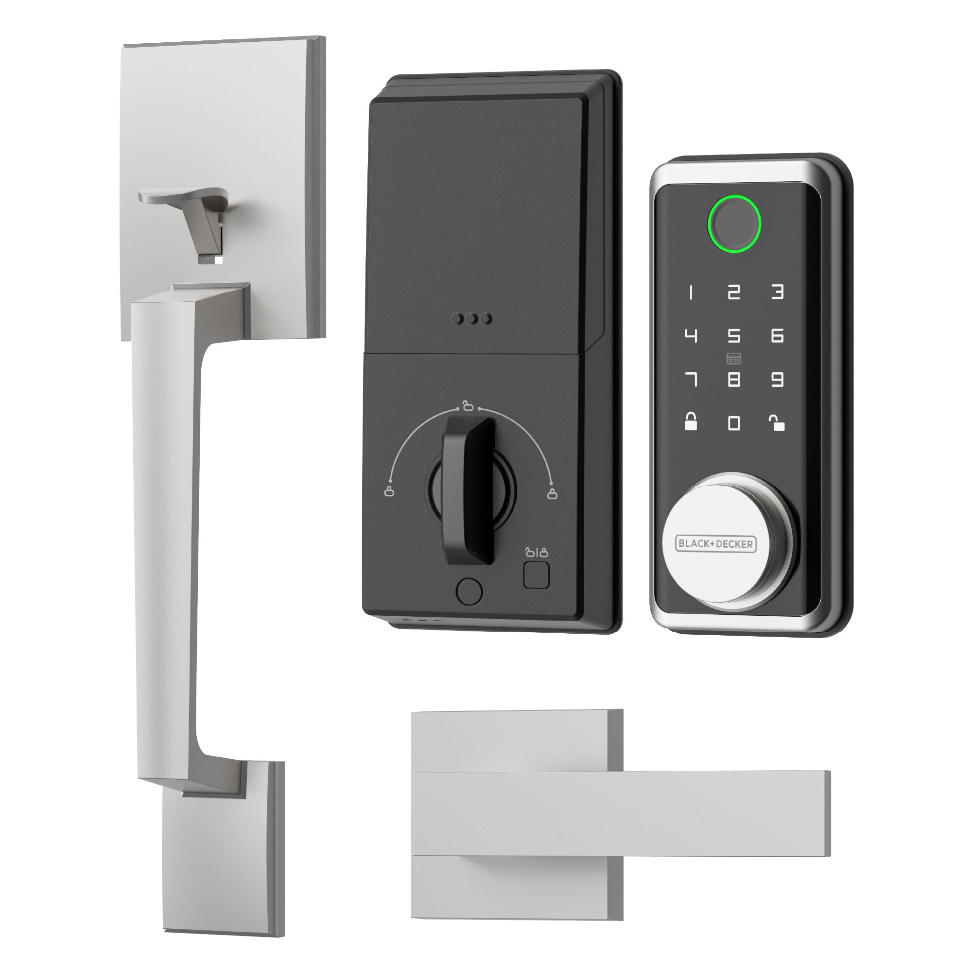 Black & Decker Smart Lock with Entrance Handle & Gateway - Silver