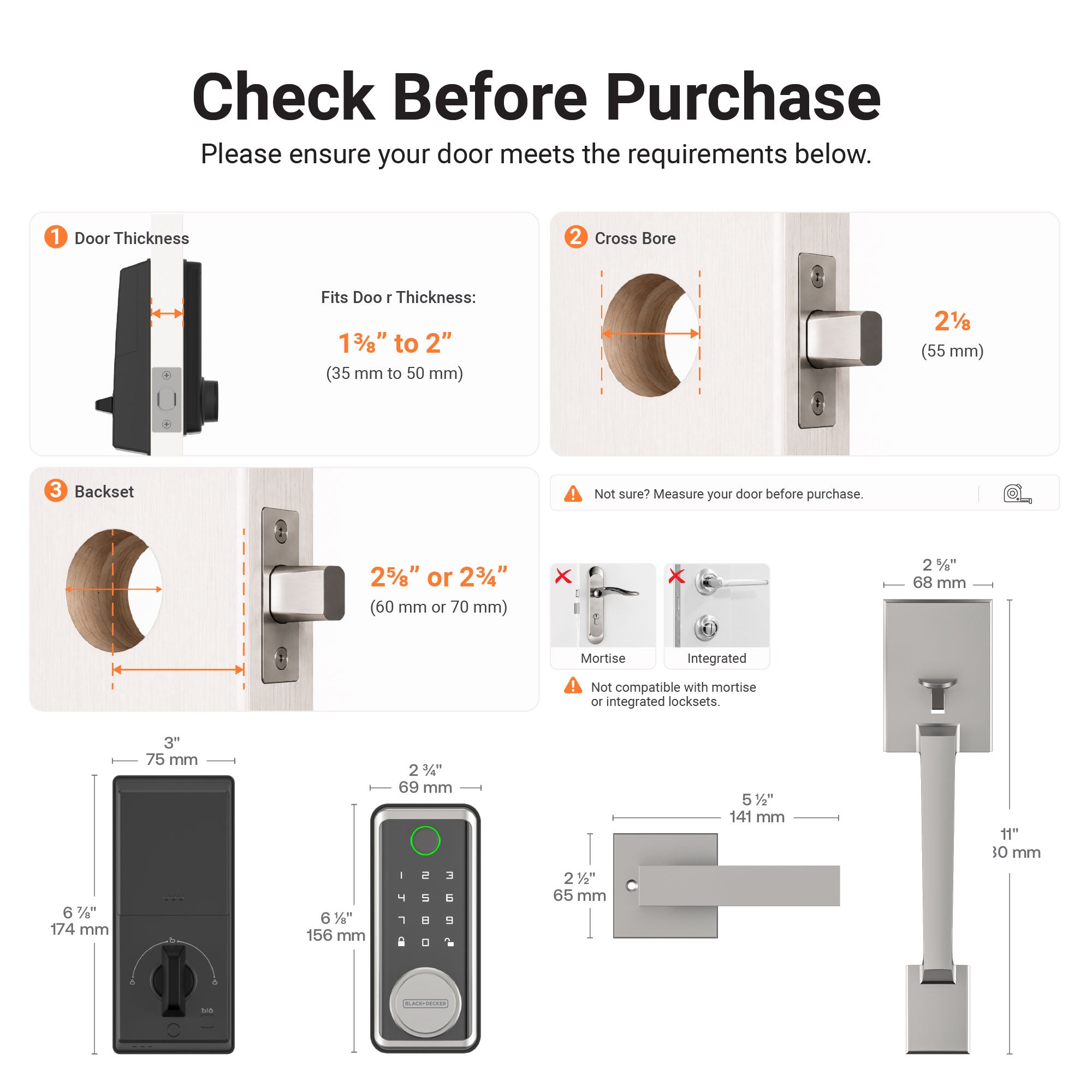 Black & Decker Smart Lock with Entrance Handle & Gateway - Silver