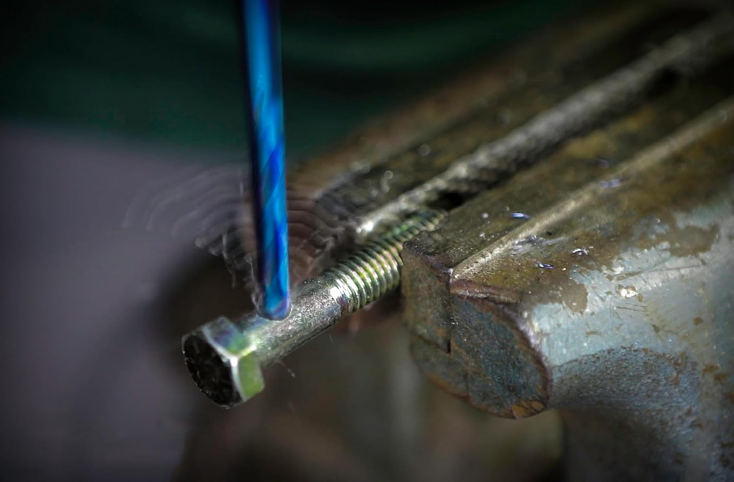 Spyder 3/8" HSS Drill Bit with Hex Shank - Mach-Blue Armor Plating