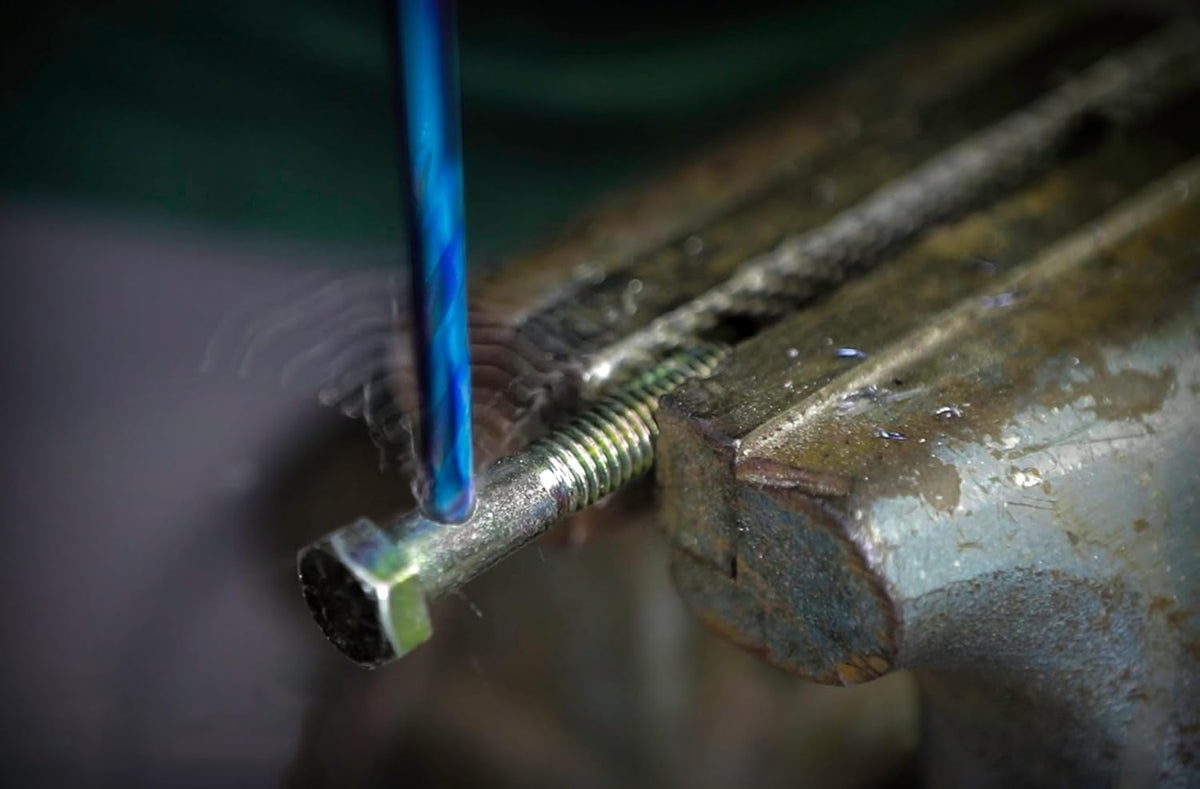 Spyder 3/8" HSS Drill Bit with Hex Shank - Mach-Blue Armor Plating