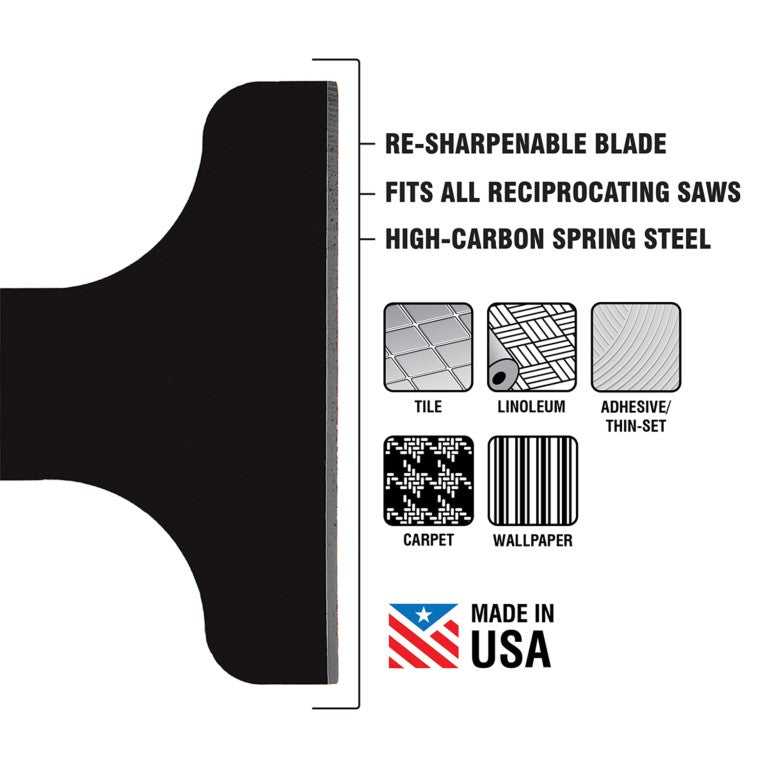 Spyder Scraper Blade Attachment Set for Reciprocating Saws - 3 Pc