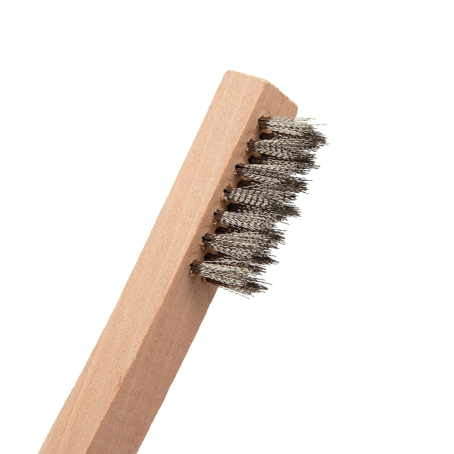 Steelman-Stainless Steel 1200 Bristle Count Wire Brush with Wood Handle - 10-Pack