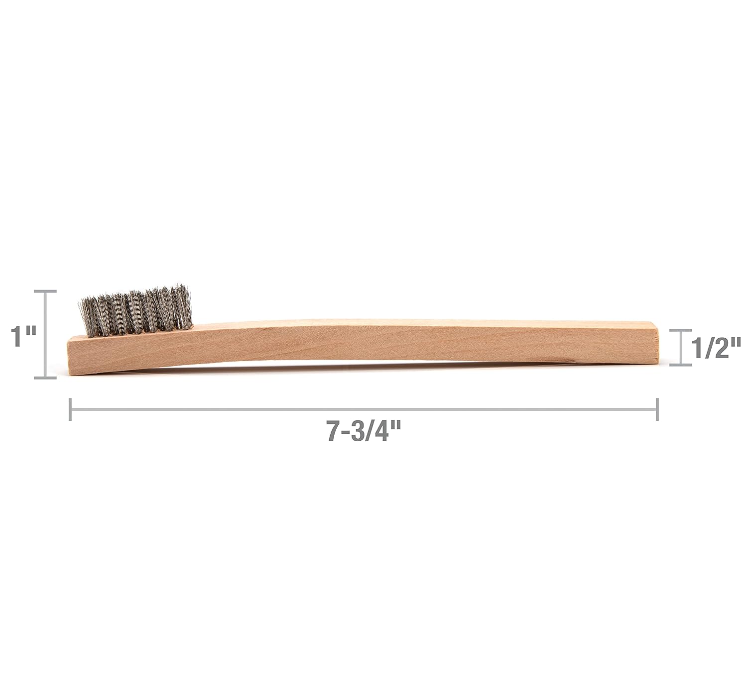 Steelman-Stainless Steel 1200 Bristle Count Wire Brush with Wood Handle - 10-Pack
