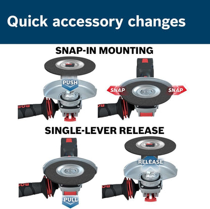 Bosch 5" Angle Grinder with No Lock-On Paddle Switch