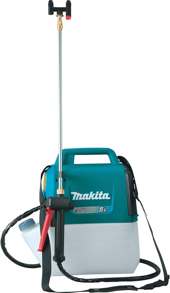 Makita Pulvérisateur sans fil 18 V LXT 5,0 L avec XPT et bouton de verrouillage - Outil uniquement