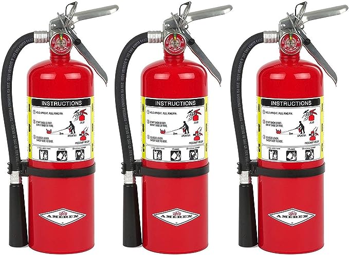 Amerex B500, 5lb ABC Dry Chemical Class A B C Fire Extinguisher Pack of 3