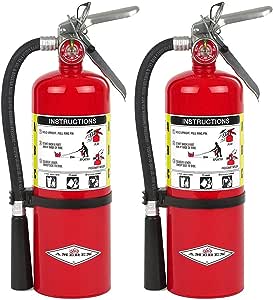 Amerex B500, 5lb ABC Dry Chemical Class A B C Fire Extinguisher Pack of 2