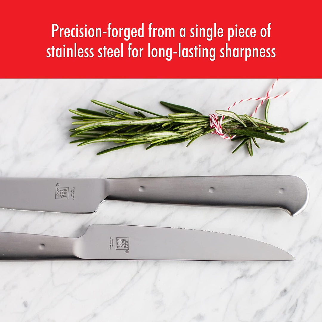 Zwilling Set of 8 Porterhouse Razor-Sharp Steak Knife - Silver
