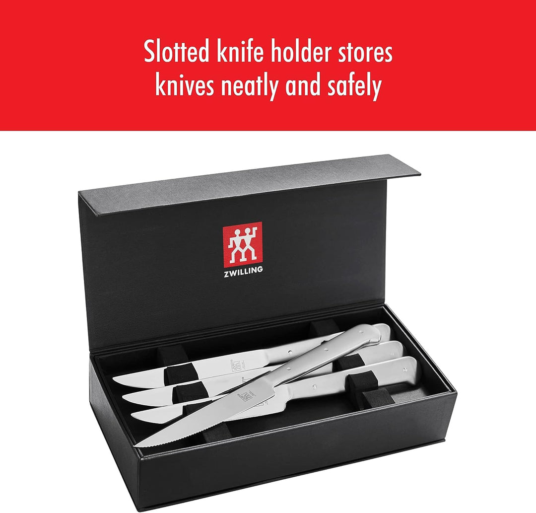 Zwilling Set of 8 Porterhouse Razor-Sharp Steak Knife - Silver