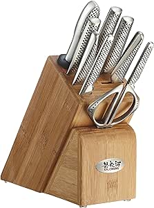 Global 10 Piece Knife Block Set - Stainless Steel