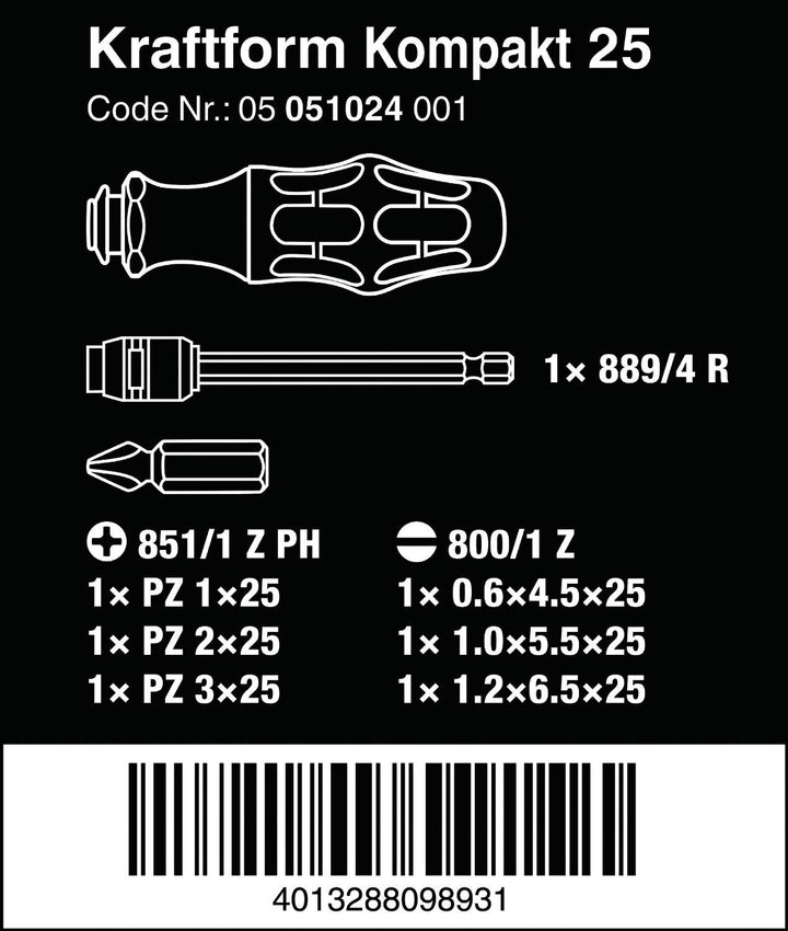 Wera Kraftform Kompact 25 W/ Pouch