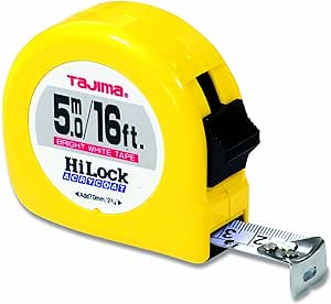 Tajima HL-16/5MBW Standard and metric tape measure 5 m with steel blade 2.5 cm