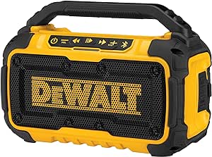 Haut-parleur de chantier Bluetooth 20 V Max Dewalt - Jaune/Noir 