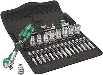 Wera Zyklop Speed Ratchet Set 8100 SA 6 Transmission 1/4" Metric Set of 28 Pieces