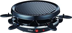 Salton 6-Person Nonstick Party Grill and Raclette - Black