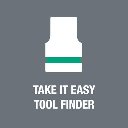 Wera Zyklop 05004018001 8100 SA 8 Set of 28 Metal Metric Ratchets with Switch lever, 1/4" drive