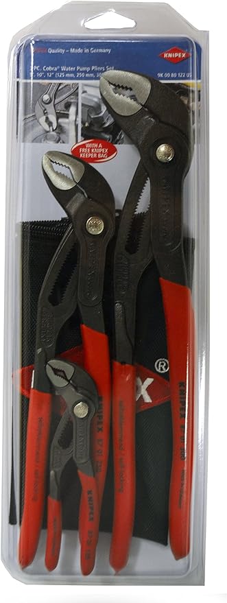 Knipex Ensemble Cobra de 3 pièces avec pochette de maintien 